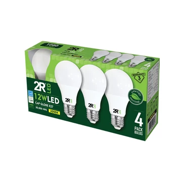 LED CAP GLOBE SET A60 E27 12W 4000K 4db-os szett körte fényforrás LED CAP GLOBE SET A60 E27 12W 4000K 4db-os szett körte fényforrás