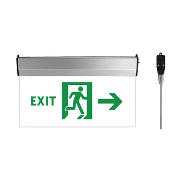 EXIT üveg LED kijáratjelző 3W 2órás balra nyíl EXIT üveg LED kijáratjelző 3W 2órás balra nyíl