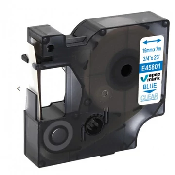 FOR USE DYMO D1 45801 19mm x 7m átlátszó-kék S0720810 /FU/