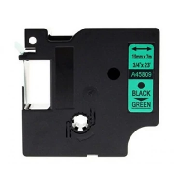 FOR USE DYMO D1 45809 19mm x 7m fekete-zöld #S0720890 /FU/