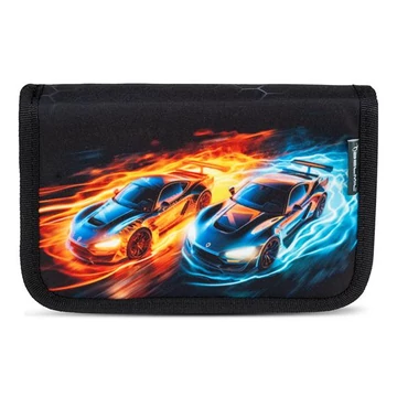 Tolltartó, klapnis, cipzáras, BELMIL "Race it", fekete, versenyautó