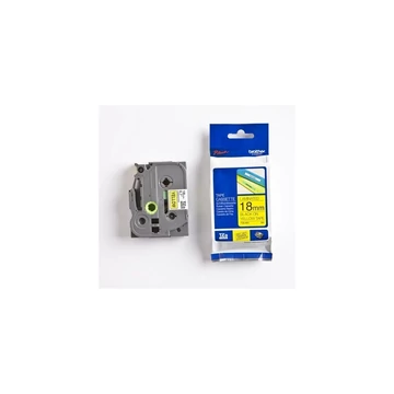 Feliratozógép szalag, 18 mm x 8 m, BROTHER, "TZe-641" sárga-fekete