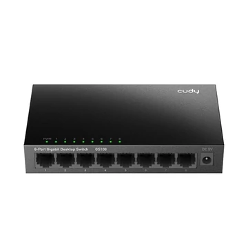 CUDY GS108 8 portos Gigabit, VLAN/Extend mód, fém ház, fekete asztali Switch CUDY GS108 8 portos Gigabit, VLAN/Extend mód, fém ház, fekete asztali Switch