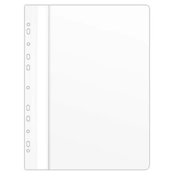 Gyorsfűző, lefűzhető, PVC, A4, DONAU, fehér, 10db/cs
