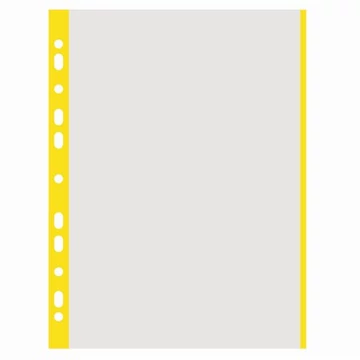 Genotherm, lefűzhető, színes szélű, A4, 40mikron, narancsos felület, DONAU, sárga, 100db/cs