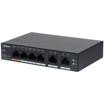 Dahua CS4006-4ET-60 4x10/100 Mbps PoE + 2x10/100 Mbps uplink/60W/Cloud Managed PoE Switch Dahua CS4006-4ET-60 4x10/100 Mbps PoE + 2x10/100 Mbps uplink/60W/Cloud Managed PoE Switch