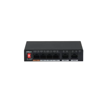 Dahua PFS3006-4ET-60-V2 1x 10/100(Hi-PoE/PoE+/PoE)+3x 10/100(PoE+/PoE)+2x 10/100 uplink, 60W PoE switch Dahua PFS3006-4ET-60-V2 1x 10/100(Hi-PoE/PoE+/PoE)+3x 10/100(PoE+/PoE)+2x 10/100 uplink, 60W PoE switch