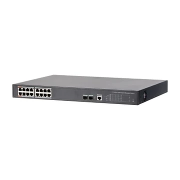 Dahua PFS4218-16GT-240 2x100/1000 (HighPoE/PoE+/PoE)+14x 100/1000 (PoE)+2x SFP uplink 240W menedzselhető PoE switch Dahua PFS4218-16GT-240 2x100/1000 (HighPoE/PoE+/PoE)+14x 100/1000 (PoE)+2x SFP uplink 240W menedzselhető PoE switch
