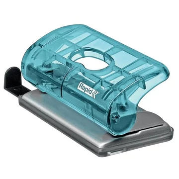 Lyukasztó, mini, kétlyukú, 10 lap, RAPID, "Colour`Breeze", kék Lyukasztó, mini, kétlyukú, 10 lap, RAPID, "Colour`Breeze", kék