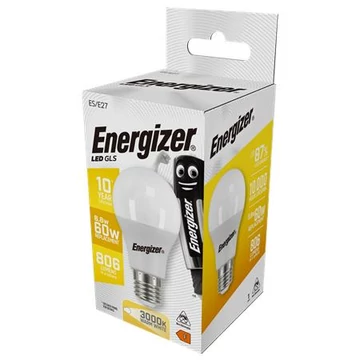 LED izzó, E27, normál gömb, 8,8W (60W), 806lm, 3000K, ENERGIZER LED izzó, E27, normál gömb, 8,8W (60W), 806lm, 3000K, ENERGIZER