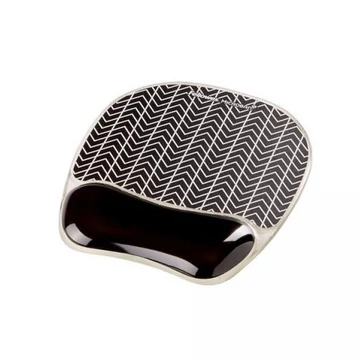 Egéralátét csuklótámasszal, géltöltésű, FELLOWES "Photo Gel", cikk-cakk mintás