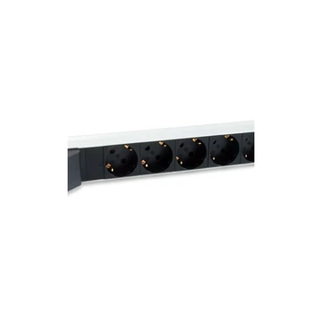 Equip Rack Kiegészítő - 333312 (Hálózati elosztó (PDU), 1U(19"), 6 x Schuko, Max.: 3500W, biztosíték, alumunium, fekete)