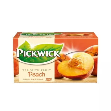 Fekete tea, 20x1,5 g, PICKWICK, őszibarack