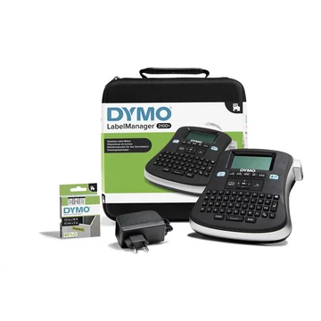 Elektromos feliratozógép, DYMO "LM 210D" készlet táskában
