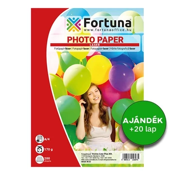 Fotópapír FORTUNA A4 laser fényes 170 gr 200 ív/csomag