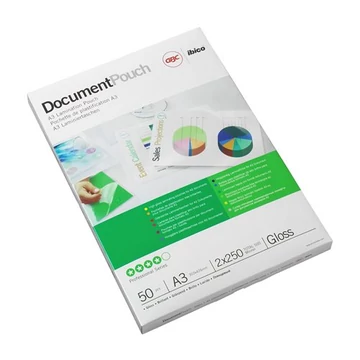 Meleglamináló fólia, 75mikron, A3, fényes, GBC, 100db/cs Meleglamináló fólia, 75mikron, A3, fényes, GBC, 100db/cs