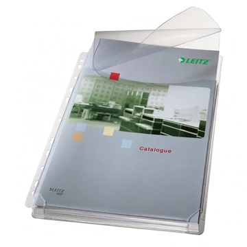 Genotherm, lefűzhető, A4, 170mikron, narancsos felület, 20mm, behajtható fül, LEITZ "Jumbo", 5db/cs