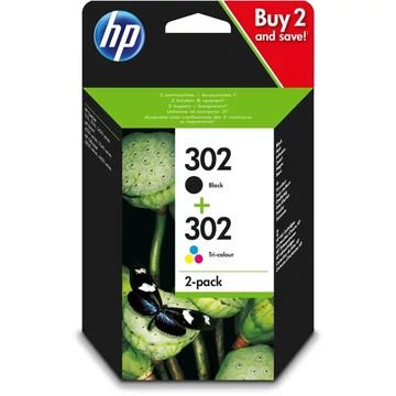 HP X4D37AE No.302 /F6U65AE+F6U66AE/ multipack (eredeti) HP X4D37AE No.302 /F6U65AE+F6U66AE/ multipack (eredeti)