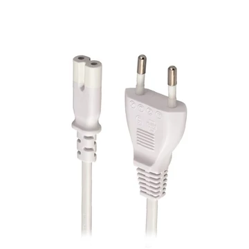 Hama 44237 2 eres 5m fehér "piskóta" hálózati kábel