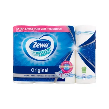 Háztartási papírtörlő 2 rétegű 4 tek/csomag Wish&Weg Original Zewa