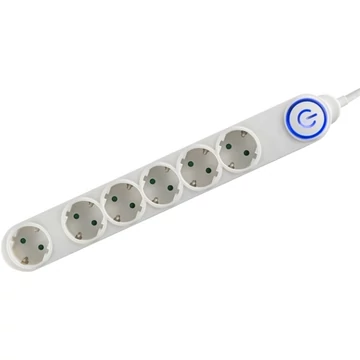 Home NV 06TK-5/WH/1,5 6 aljzat 5méter 3x1,5 mm2 fehér lábkapcsolós elosztó Home NV 06TK-5/WH/1,5 6 aljzat 5méter 3x1,5 mm2 fehér lábkapcsolós elosztó