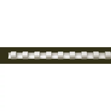 Spirál, műanyag, 6 mm, 10-20 lap, FELLOWES, 100 db, fehér