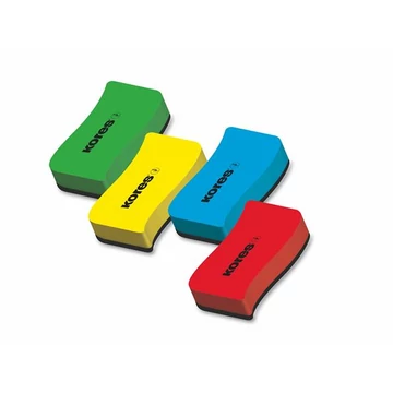 Mágneses táblatörlő szivacs, KORES, vegyes színek