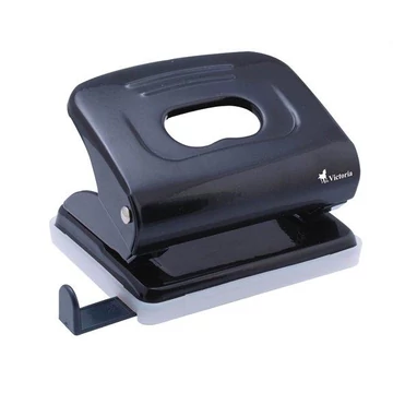 Lyukasztó, kétlyukú, 16 lap, fém, VICTORIA, fekete Lyukasztó, kétlyukú, 16 lap, fém, VICTORIA, fekete
