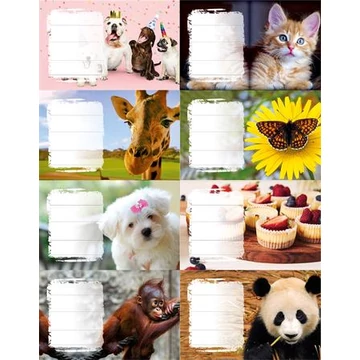 Füzetcímke, 24 db, PANTA PLAST, "Girls"