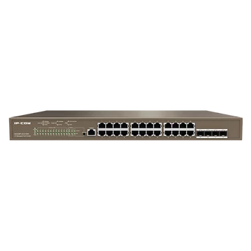 IP-COM Switch Vezérelhető PoE - G5328P-24-410W (L3; 24x1Gbps + 4xSFP port; 24 af/at PoE+ port; 370W; rack-mount) IP-COM Switch Vezérelhető PoE - G5328P-24-410W (L3; 24x1Gbps + 4xSFP port; 24 af/at PoE+ port; 370W; rack-mount)
