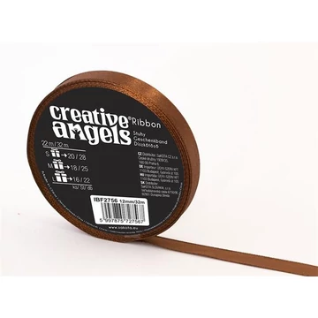 Szatén szalag, 12 mm x 32 m, bronz Szatén szalag, 12 mm x 32 m, bronz