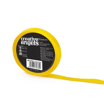 Szatén szalag, 12 mm x 32 m, sárga Szatén szalag, 12 mm x 32 m, sárga