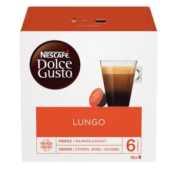 Kávékapszula, 16 db, NESCAFÉ "Dolce Gusto Caffé Lungo"