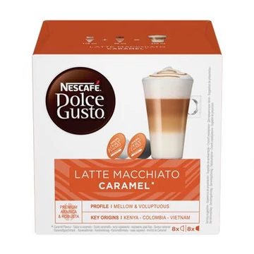 Kávékapszula, 8x2 db, NESCAFÉ "Dolce Gusto Latte Macchiato", karamellás