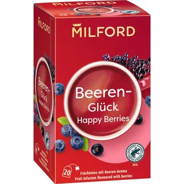 Gyümölcstea, 20x2,5 g, MILFORD "Happy berries", bogyós gyümölcs