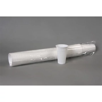 Műanyag pohár, 2 dl, 100 db, fehér