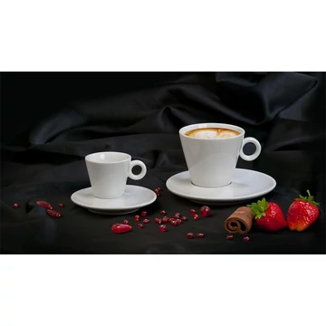 Mokkáscsésze+alj, fehér, 7cl, 6db-os szett, "CoffeeTime" Mokkáscsésze+alj, fehér, 7cl, 6db-os szett, "CoffeeTime"