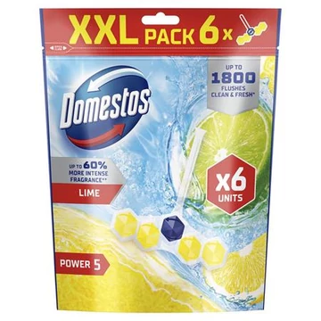 WC frissítő blokk, 6 db-os, DOMESTOS "Power 5", lime WC frissítő blokk, 6 db-os, DOMESTOS "Power 5", lime
