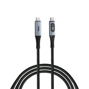 USB kábel, USB-C - USB-C, 1,2 m, 100W, teljesítménykijelzővel, VERBATIM USB kábel, USB-C - USB-C, 1,2 m, 100W, teljesítménykijelzővel, VERBATIM