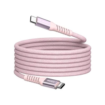 USB kábel, USB-C - USB-C, 1,2 m, 100W, mágneses, VERBATIM, rózsaszín USB kábel, USB-C - USB-C, 1,2 m, 100W, mágneses, VERBATIM, rózsaszín