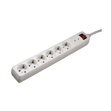 Hama 6 csatlakozós fehér Túlfeszültségvédő