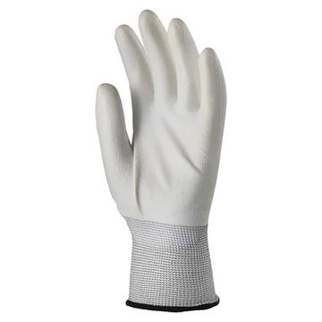 Kesztyű mártott COVERGUARD poliészter PU tenyérrel fehér 10-es