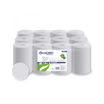 Kéztörlő 2 rétegű tekercses átmérő: 14 cm fehér 12 tekercs/karton 14 CF EcoLucart_861080