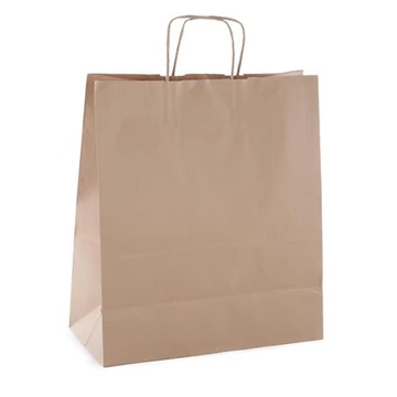 Ajándéktasak, 24x11x31cm, APLI, barna, 50db/cs