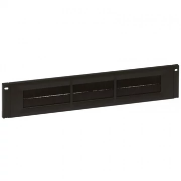 Legrand vízszintes fésűs rendező panel - 2U, 19", átmenő kivágással, gyorspánttal rögzítés, műanyag, LCS2