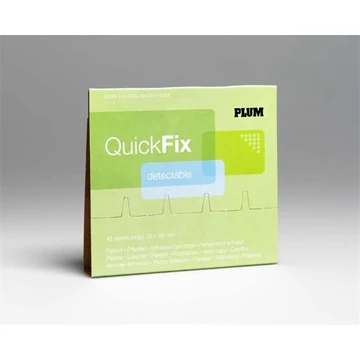 Sebtapasz utántöltő "Quick Fix", 45 darabos, kék, fémszálas, PLUM Sebtapasz utántöltő "Quick Fix", 45 darabos, kék, fémszálas, PLUM