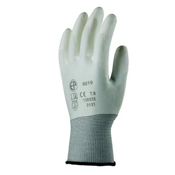 Szerelőkesztyű, tenyéren mártott 10-es méret, fehér, 10pár/cs Szerelőkesztyű, tenyéren mártott 10-es méret, fehér, 10pár/cs