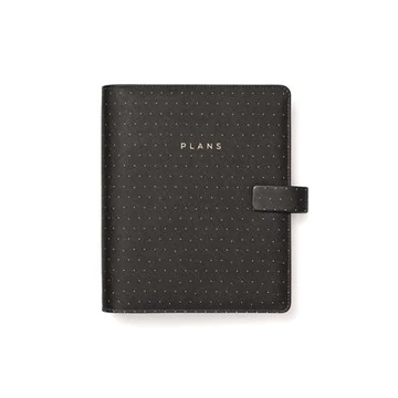 Kalendárium, gyűrűs, betétlapokkal, A5, FILOFAX "Moonlight", fekete