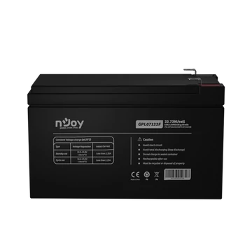NJOY Szünetmentes Akkumulátor - GPL07122F (12V/7Ah, Long-life, T2/F2, zárt, gondozás mentes, AGM)