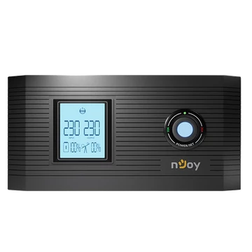 NJOY Inverter - Aira 1200 (2 Schuko, Szinusz hullám, Akku Támogatás: 40Ah-200Ah, AVR,  fekete)